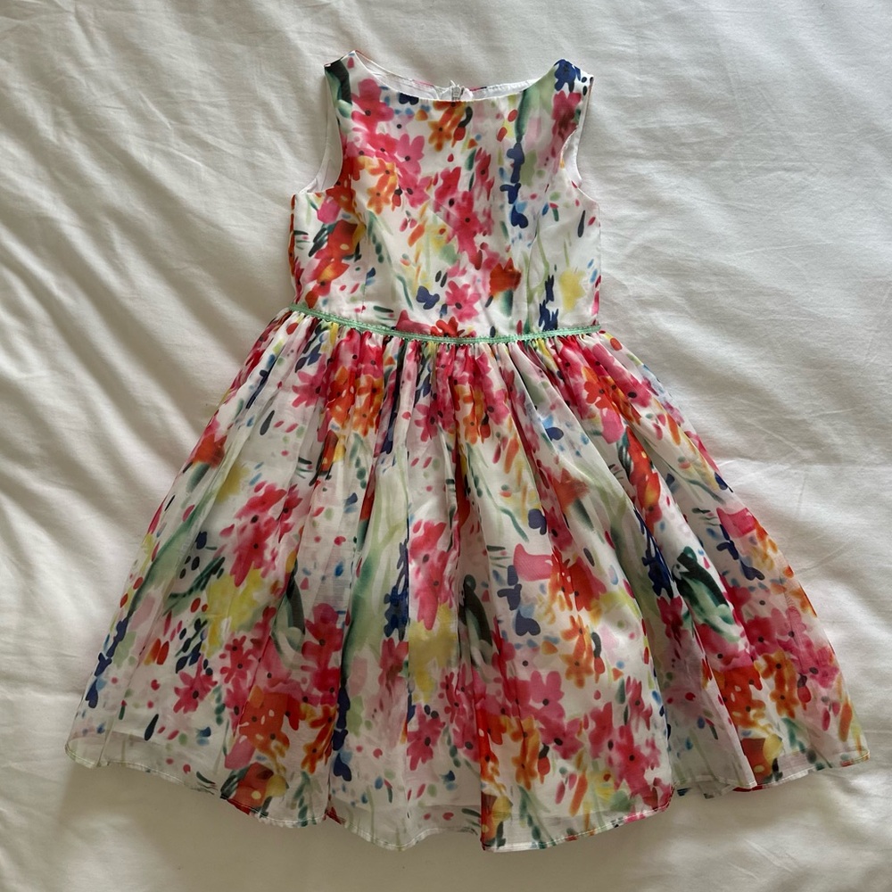 Piper & Julie Floral Spring Easter Kids Dress - Multicolor